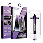 NovaCart 9H Tempered Glass Screen Protector for iPhone Auto Dust Removal Anti-Fingerprint HD Clarity Privacy Drop Protection Case-Friendly