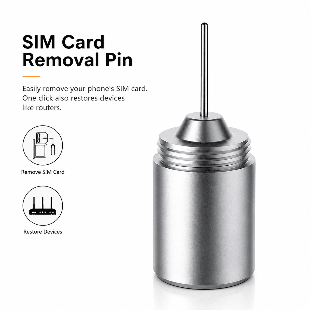 2-in-1 SIM Card Removal Tool & Cleaning Brush Keychain
