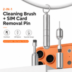 2-in-1 SIM Card Removal Tool & Cleaning Brush Keychain