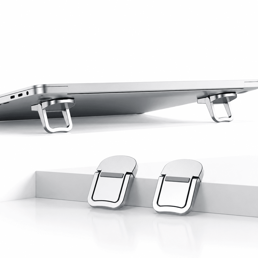 Universal Aluminum Folding Laptop Stand – Ergonomic Cooling Riser for Laptops